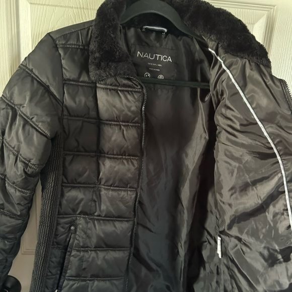 Nautica Sz Medium Black Women’s Coat, No Hood - Picture 11 of 15